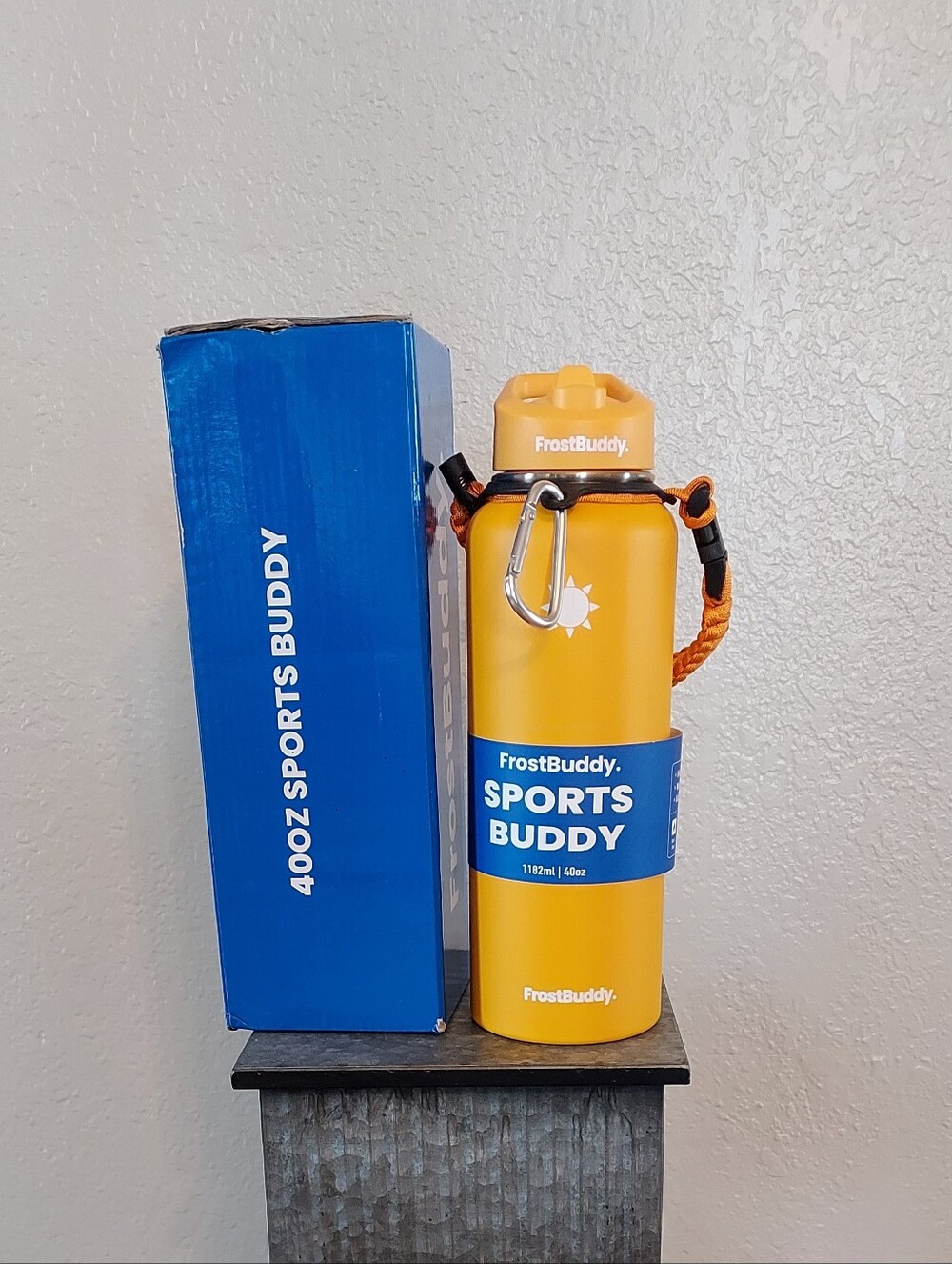 FrostBuddy Sports Buddy 40oz Water Bottle - Neon Orange